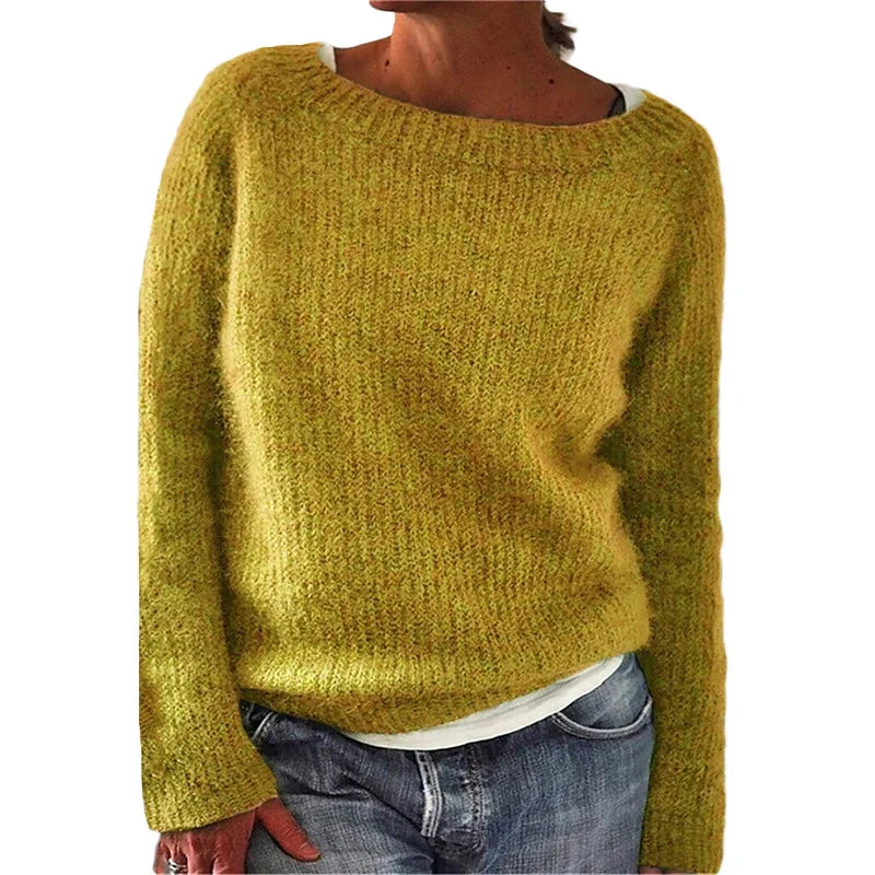 Damen Winterpullover Rundhals Norweger Style