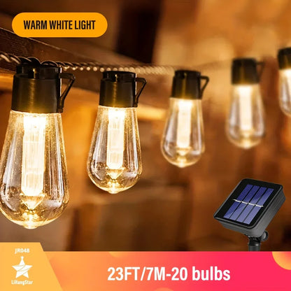 LED Solar Lichterkette Wasserdicht IP44 Für Garten Terrasse Camping