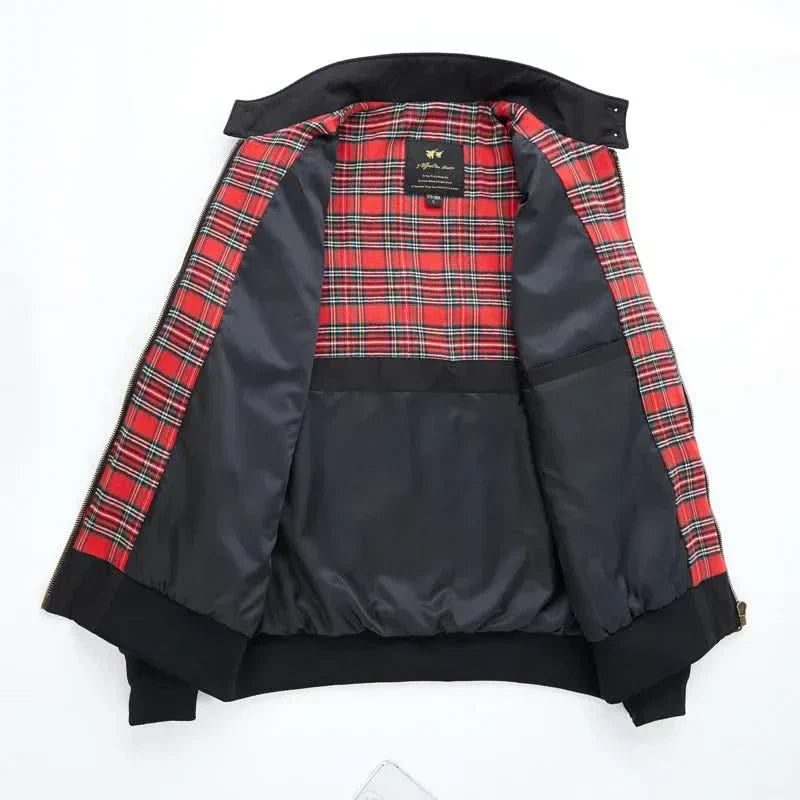 Herren Bomberjacke Karomuster Futter