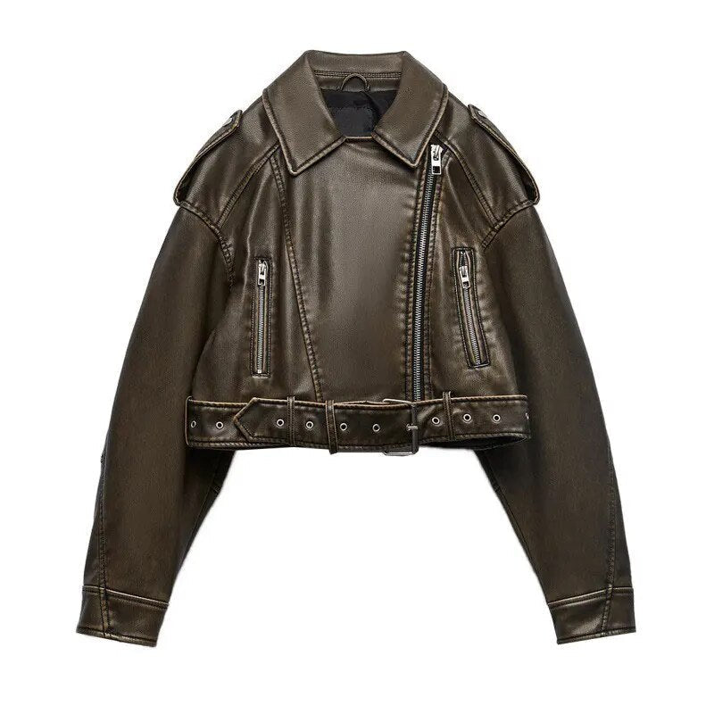 Norvielle Damen Jacke Gürtel