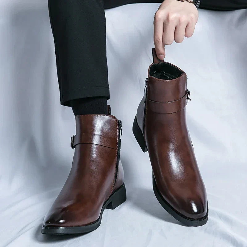Herren Chelsea Stiefel Klassisches Ankle Design Schwarz - Norvielle