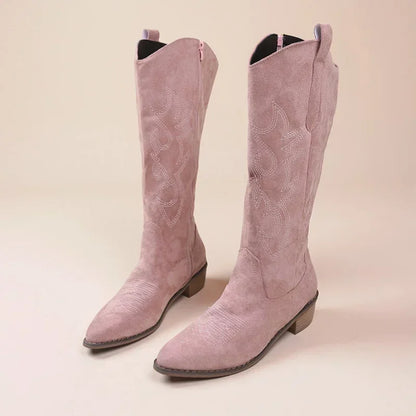 Damen Cowboystiefel Wildleder
