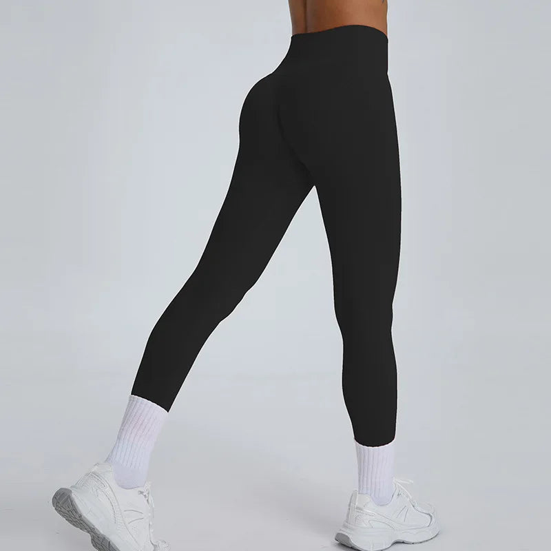 Norvielle Damen Yogahose Nahtlos Elastisch