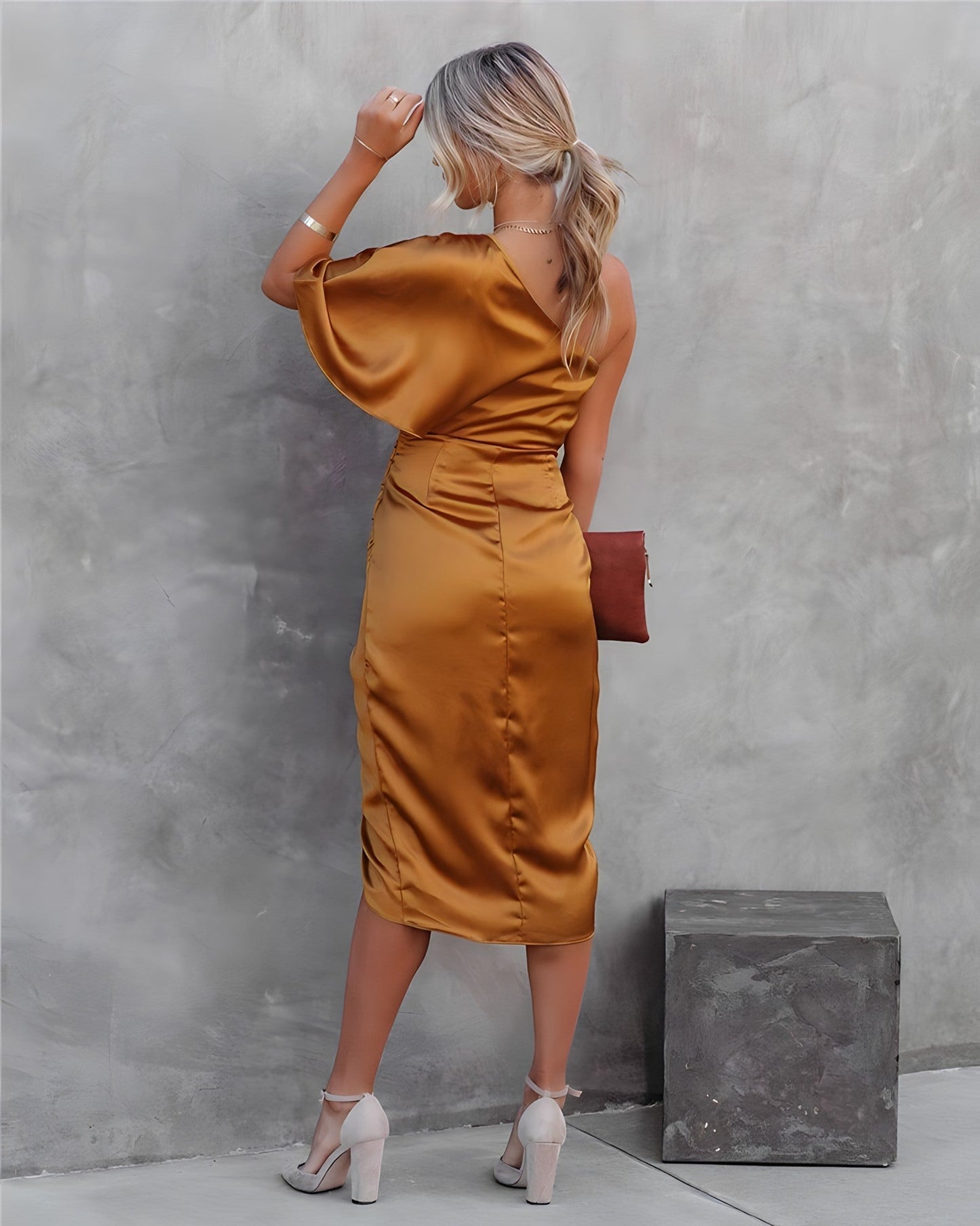 Norvielle Damen Seiden-Partykleid