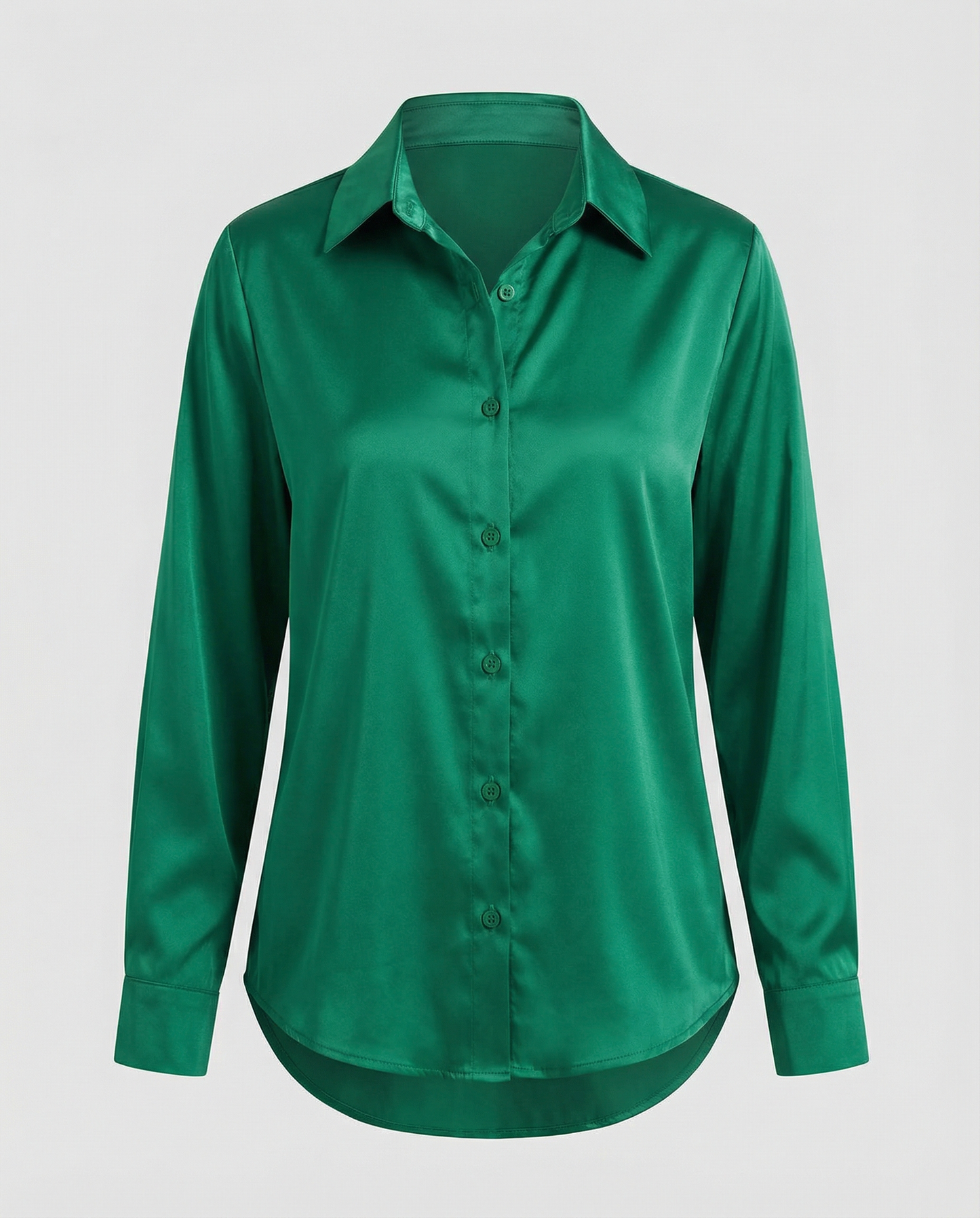 Damen Satinbluse Lockere Bluse
