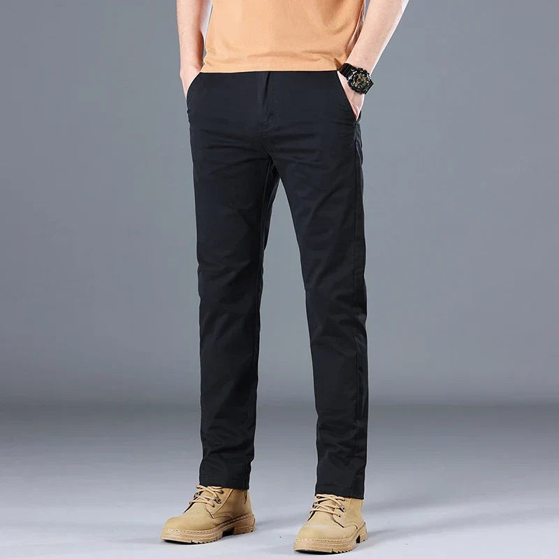 Herren Baumwollhose Slim Fit Gerades Bein