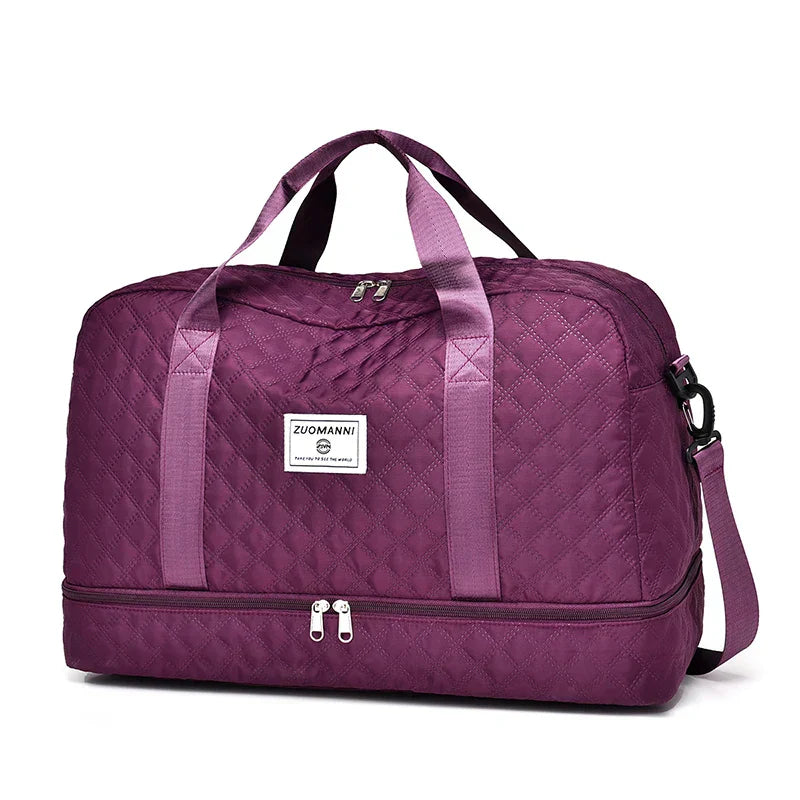 Reisetasche Leicht Diamantmuster Kabinentauglich Faltbar