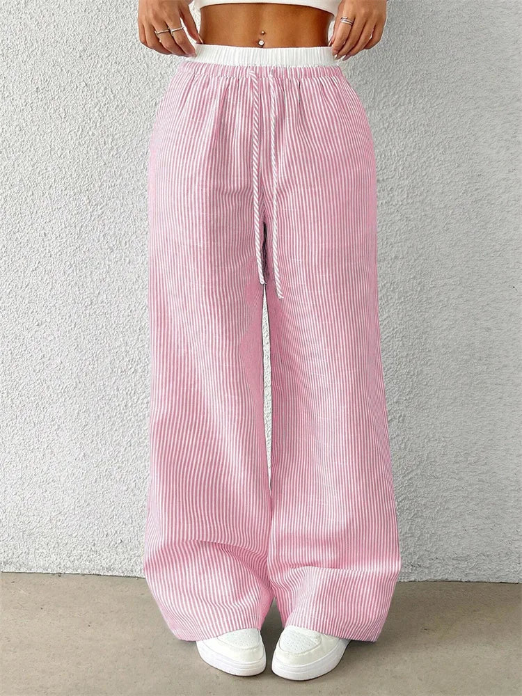 Norvielle Damenweite Gestreifte Hose