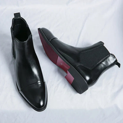 Herren Stiefel Durchgehende Schafthöhe Seitenstruktur