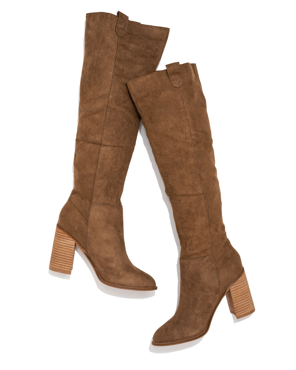 Norvielle Damen Slouch Stiefel mit Heiligenschein