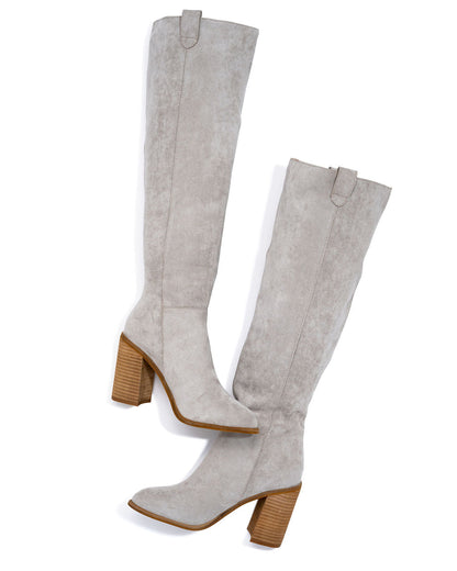 Norvielle Damen Slouch Stiefel mit Heiligenschein