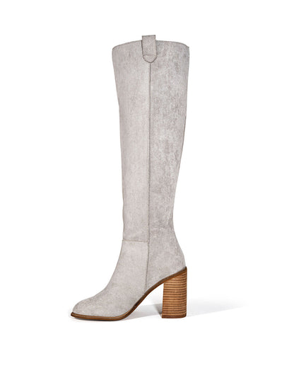 Norvielle Damen Slouch Stiefel mit Heiligenschein
