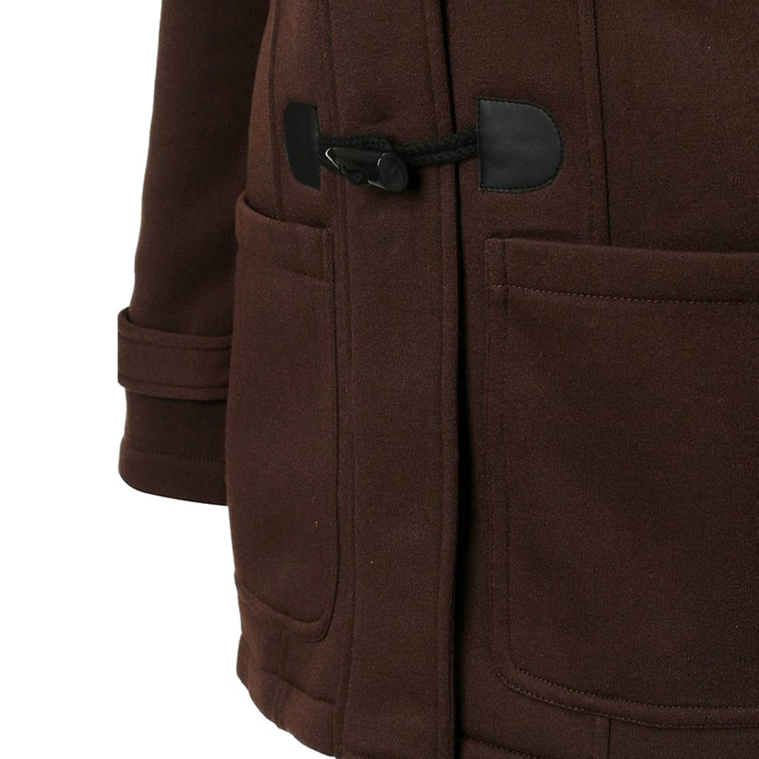 Damen Wintermantel Lang mit Kapuze Warmes Fleece-Futter Eleganter