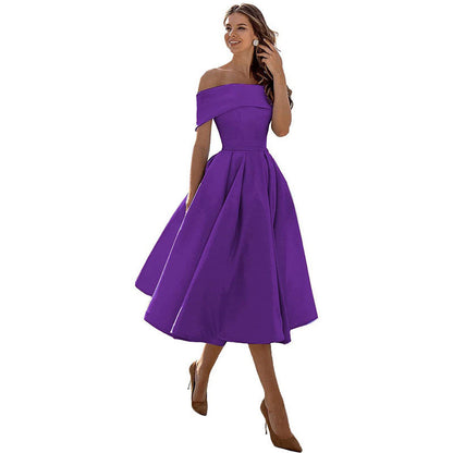 Satin-Partykleid von Elarova: modisch, lässig, trägerlos