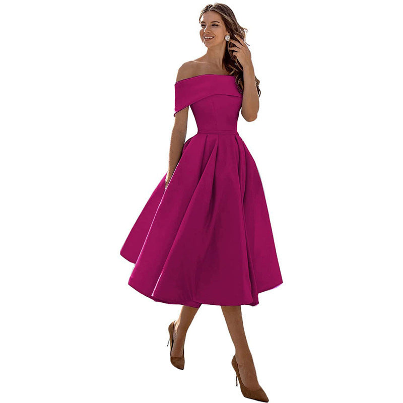 Satin-Partykleid von Elarova: modisch, lässig, trägerlos