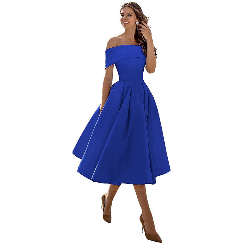 Satin-Partykleid von Elarova: modisch, lässig, trägerlos