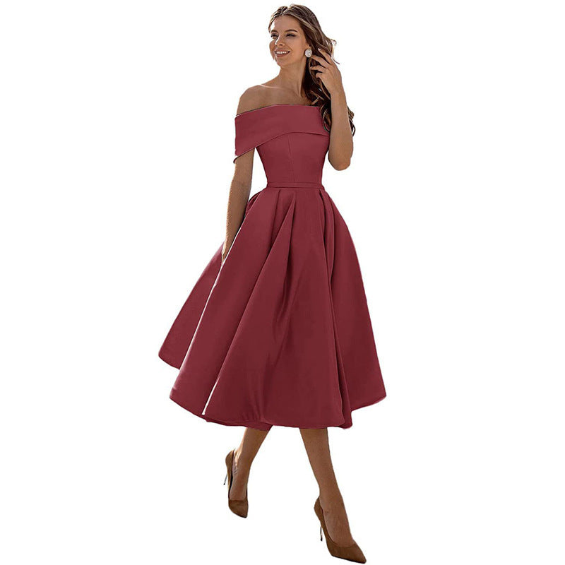 Satin-Partykleid von Elarova: modisch, lässig, trägerlos
