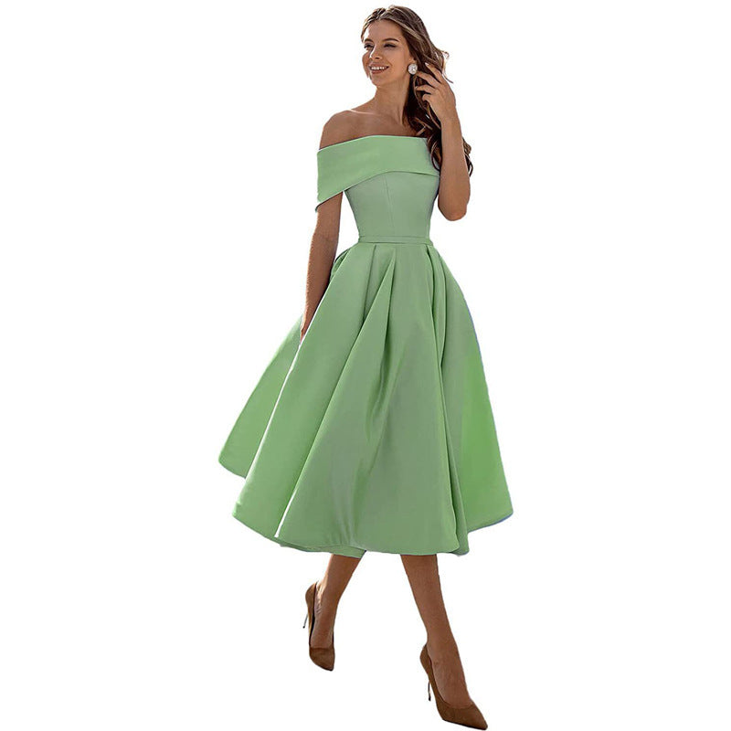 Satin-Partykleid von Elarova: modisch, lässig, trägerlos