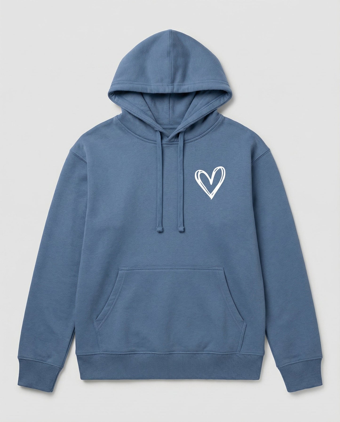 Damen Kapuzenpullover Herzdruck
