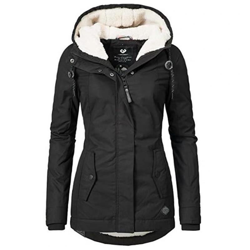 Norvielle Damen Winterparka Sherpa Gefüttert Warm