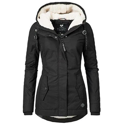 Norvielle Damen Winterparka Sherpa Gefüttert Warm