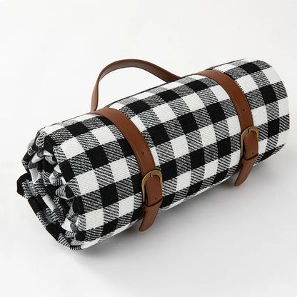 Wasserdichte Picknickdecke Kariert mit Tragegurt