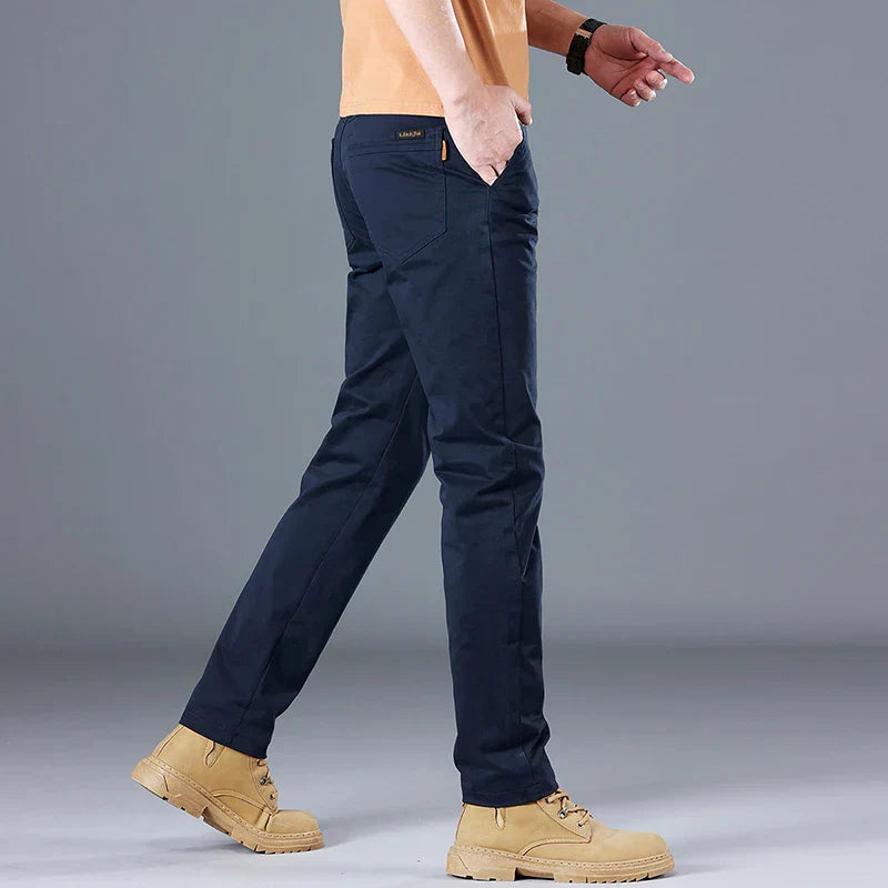 Herren Baumwollhose Slim Fit Gerades Bein