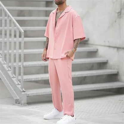 Herren Sommer-Set Kurzarm-Oberteil und Shorts