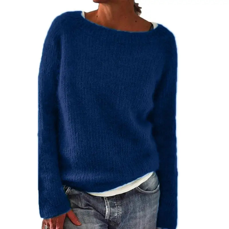Damen Winterpullover Rundhals Norweger Style