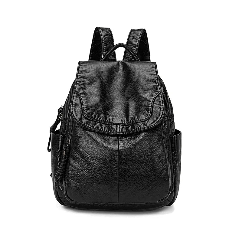 Norvielle Rucksack Gewaschenes Leder Braun - Norvielle