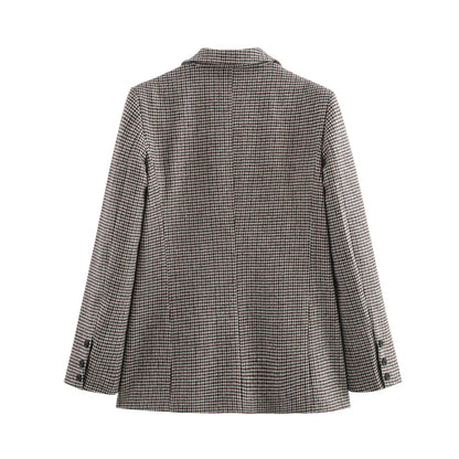 Noverra Damenblazer Kariert Oversized Klassisch