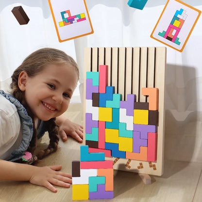 Holzpuzzle Tetris 3D für Kinder