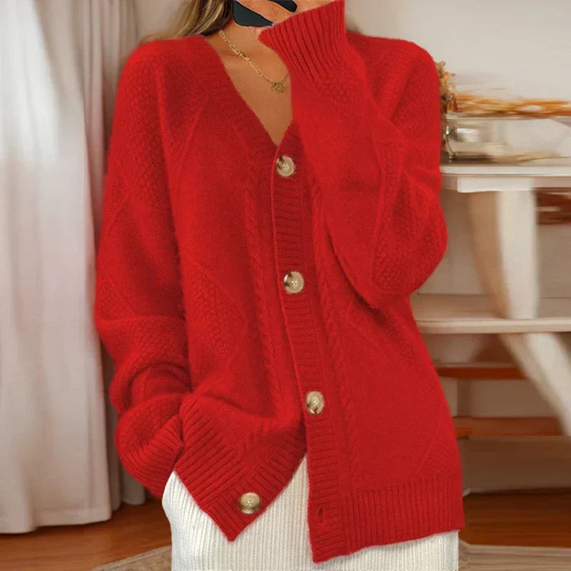 Éloise Damen Kabelmuster Cardigan
