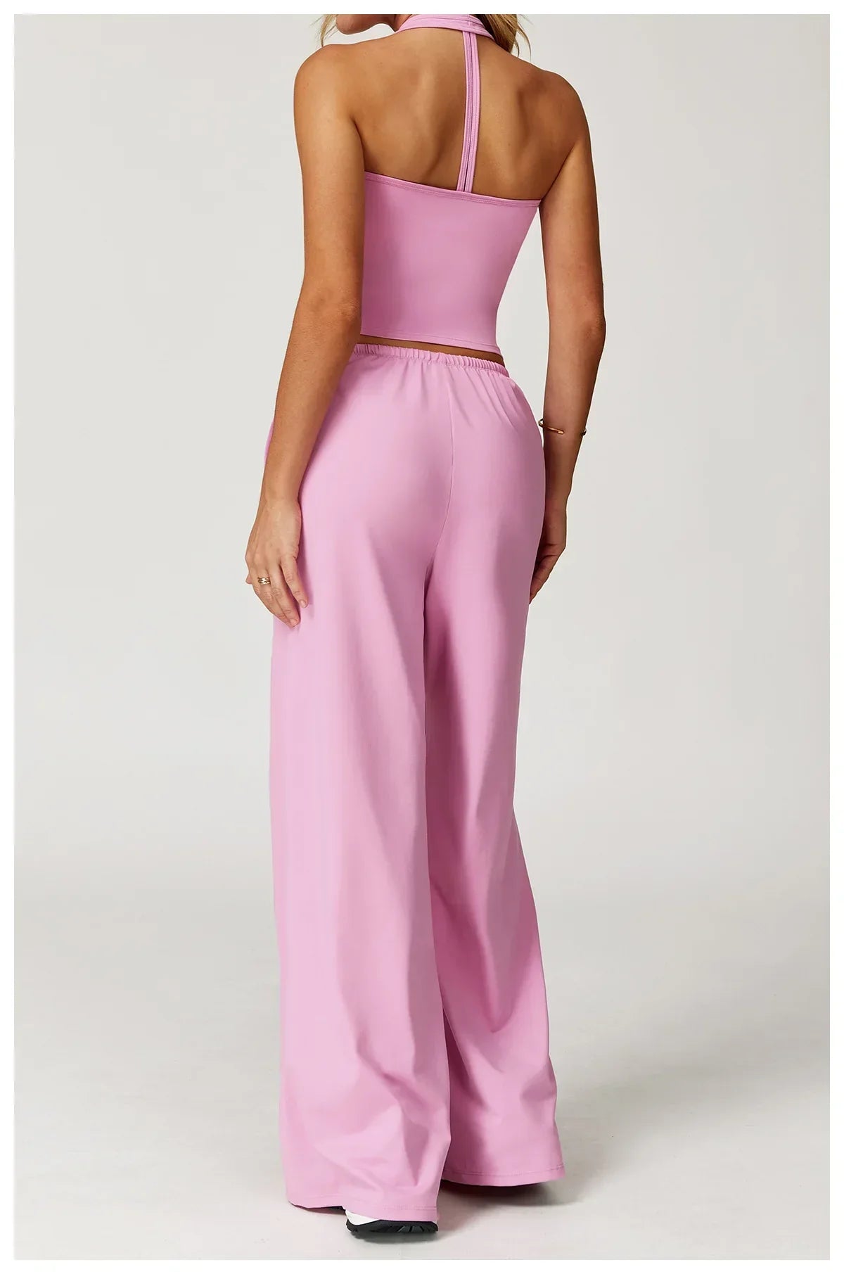 Damen Lounge Set Halter Crop
