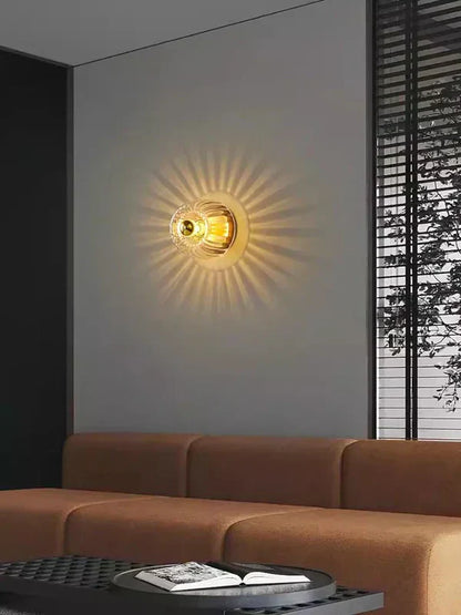 Moderne Glas Wandleuchte Strahlen-Effekt