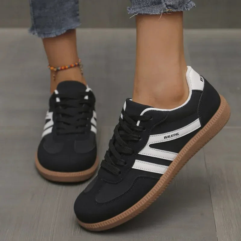 Sneaker Damen Herren Schnürschuhe Gummisohle