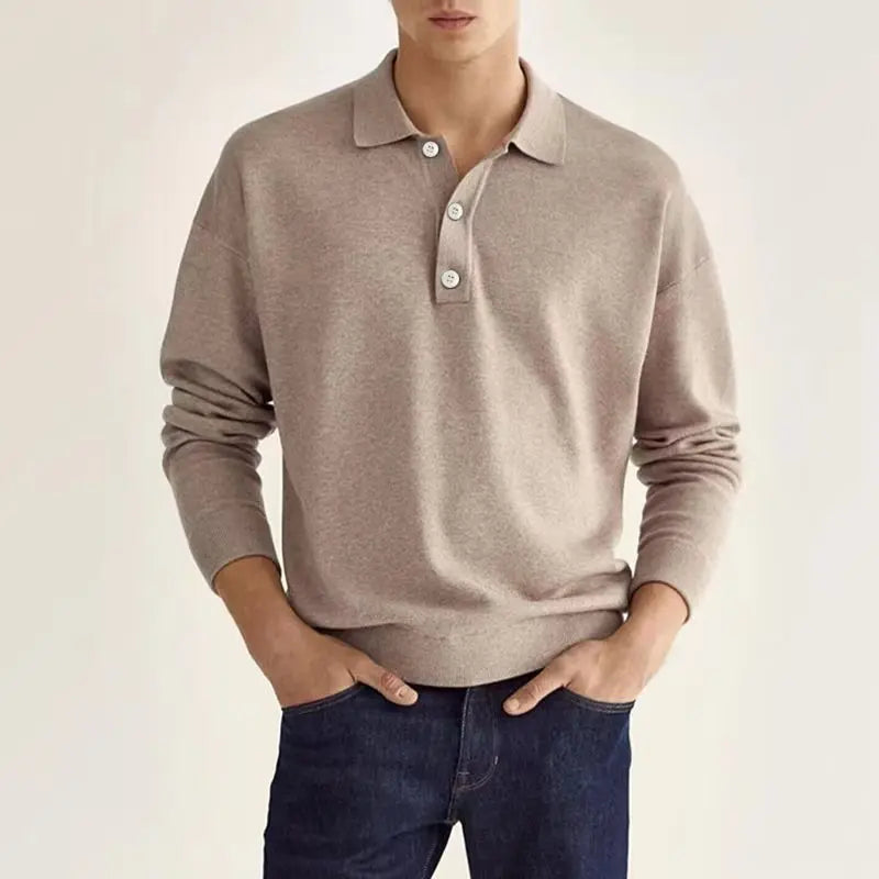 Herren Poloshirt Langärmlig Freizeit - Norvielle
