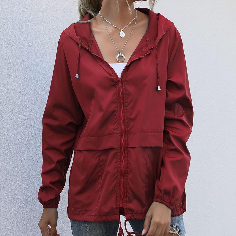 Norvielle Damen Winddichte Sommerjacke Kapuze