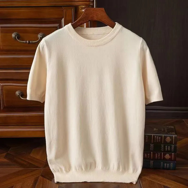 Norvielle Damen Kurzarm T-Shirt Elegantes Design Weiß