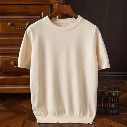 Norvielle Damen Kurzarm T-Shirt Elegantes Design Weiß