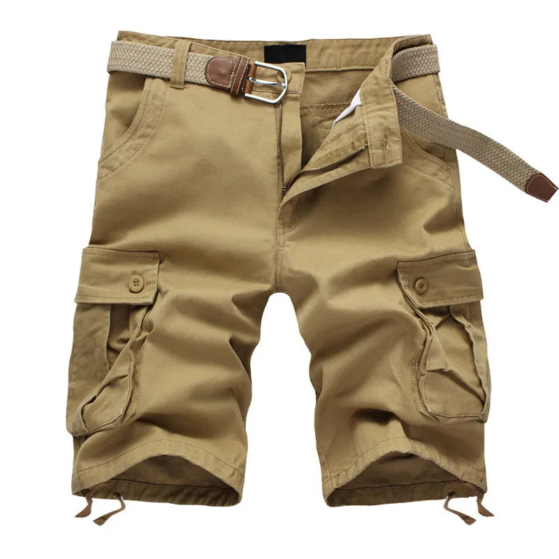 Herren Cargo Shorts Baumwolle Bequem Grau - Norvielle