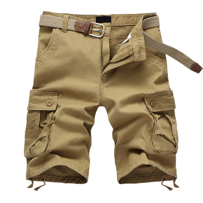Herren Cargo Shorts Baumwolle Bequem Grau - Norvielle