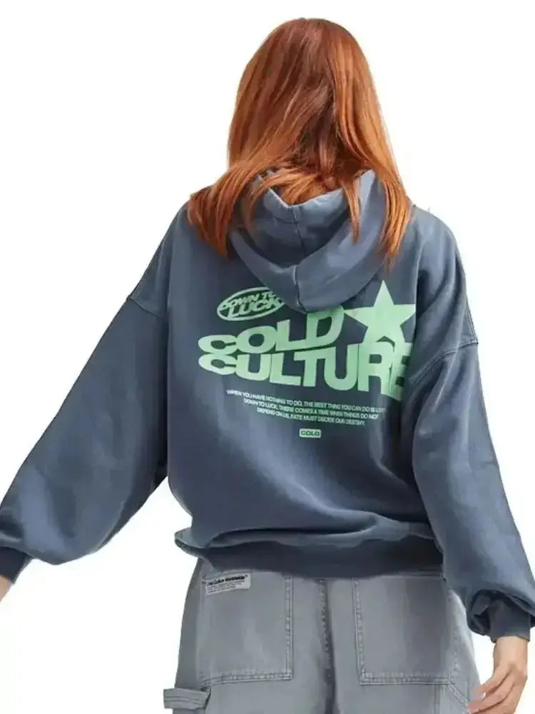 Rita Damen Oversized Hoodie Baumwolle Bequem Grau - Norvielle