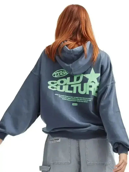 Rita Damen Oversized Hoodie Baumwolle Bequem Grau - Norvielle