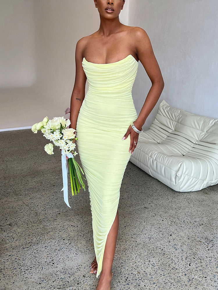 Bodycon Kleid Ohne Träger Damen