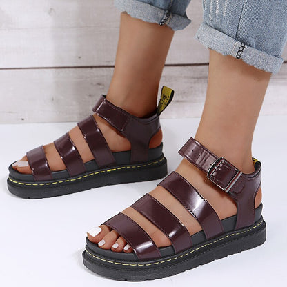 Loren Damen Sandalen Bequem Elegant Leder