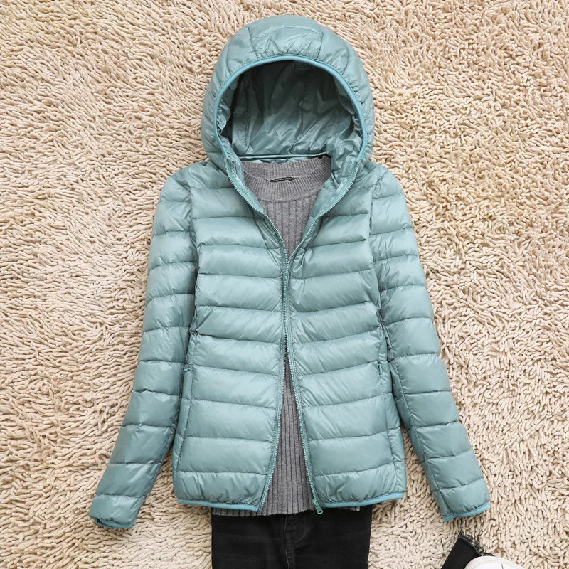 Norvielle Damen Daunenjacke Ultraleicht Mit Kapuze