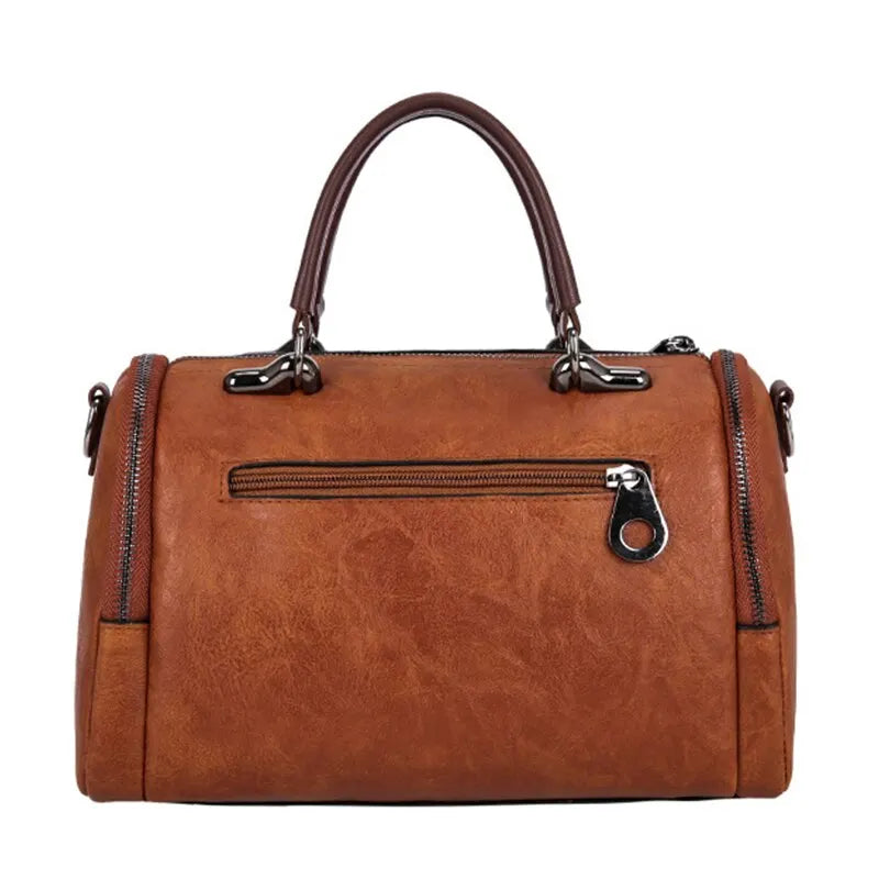 Norvielle Damen Handtasche Weiches Leder Reißverschluss