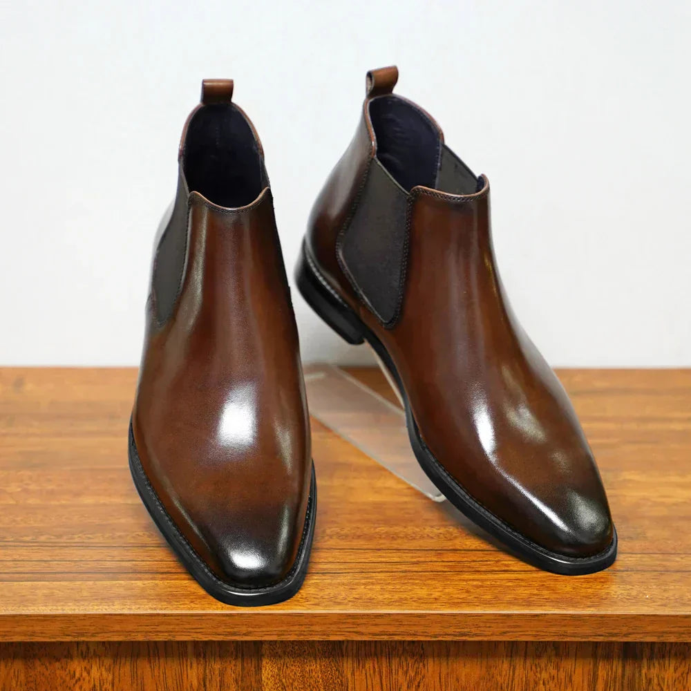 Herren Stiefeletten Schlichte Form Schwarz - Norvielle