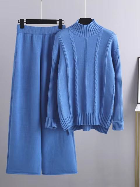 Norvielle Damen Strick-Kleid-Set Trendig